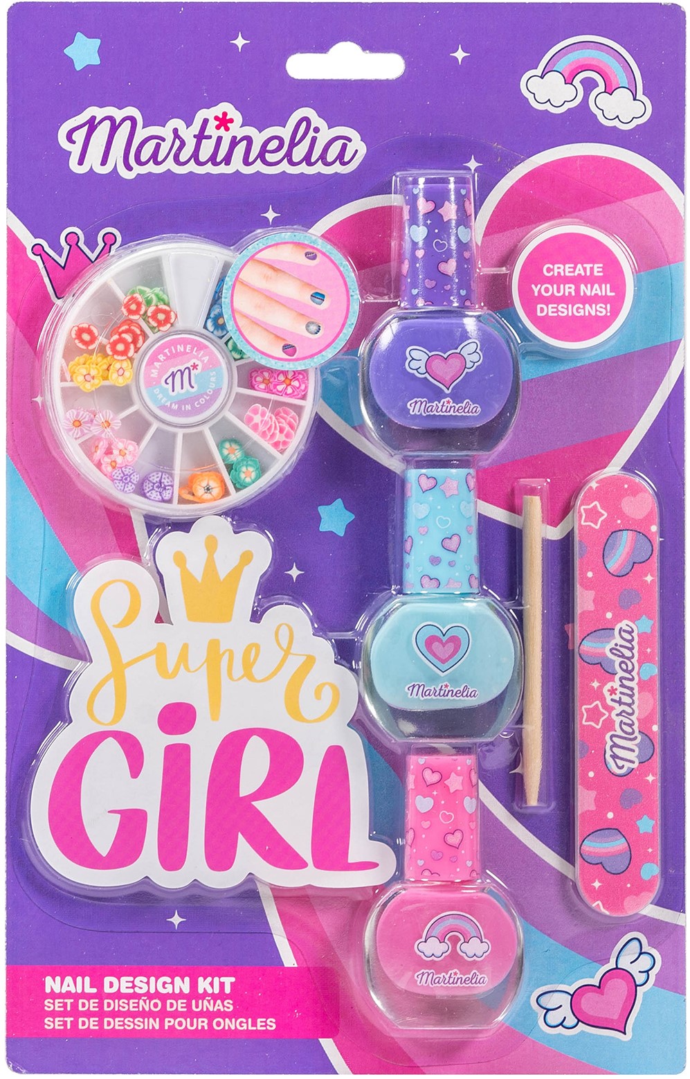 

Набор детской декоративной косметики Martinelia Super Girl Nail Design Kit (11909A) (8436591923350)