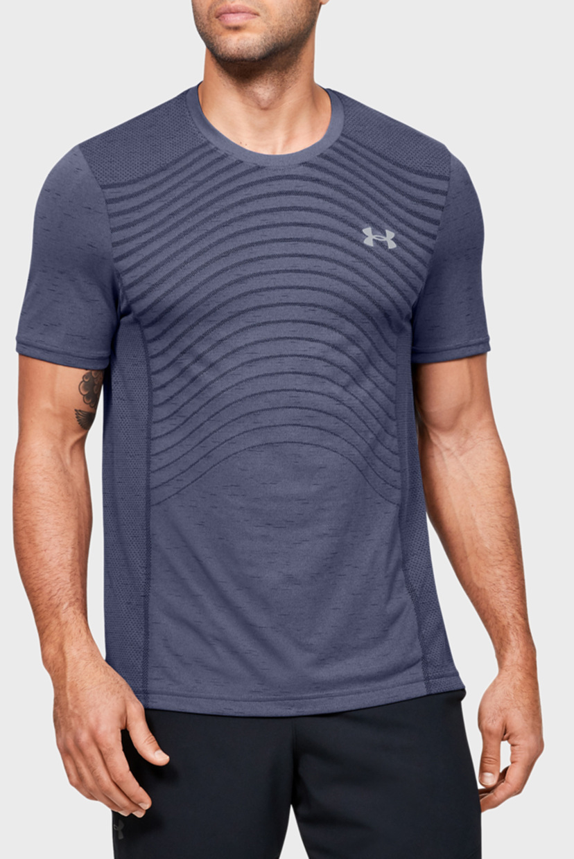 

Мужская синяя спортивная футболка Seamless Wave SS Under Armour S 1351450-497