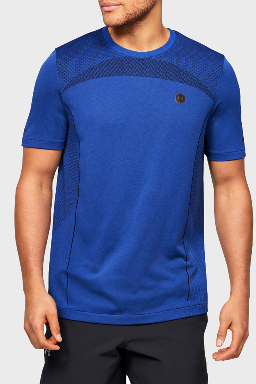 

Мужская синяя спортивная футболка Rush HG Seamless Fitted SS Under Armour  1351448-486, Мужская синяя спортивная футболка Rush HG Seamless Fitted SS Under Armour S 1351448-486