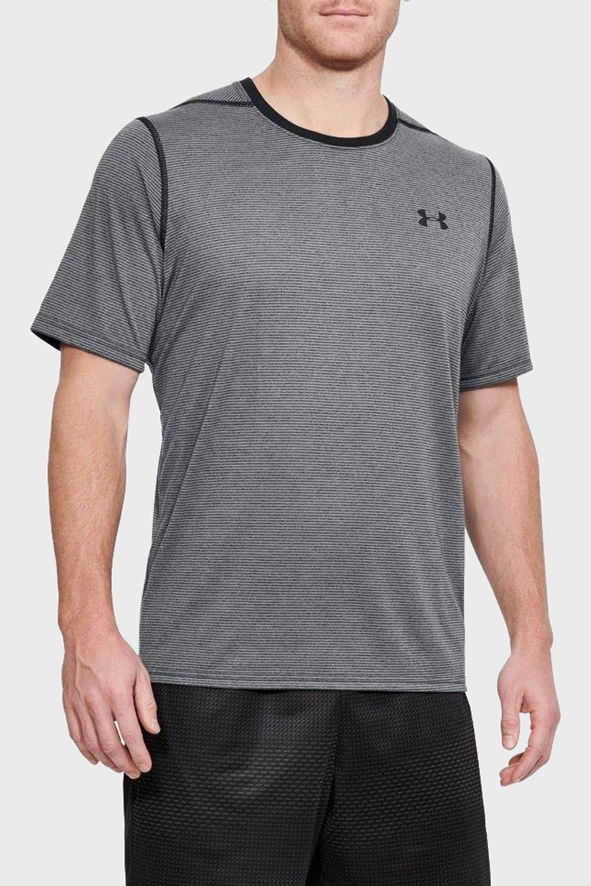 

Мужская серая футболка UA THREADBORNE STRIPE SS Under Armour S 1306437-001