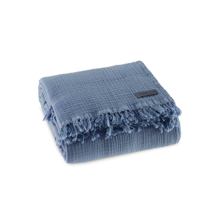 

Покрывало Penelope - Soflin Muslin mavi голубой 160*240
