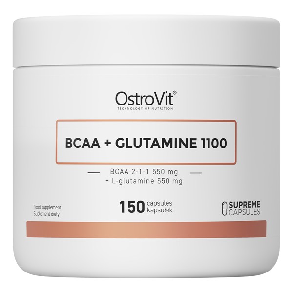 

Аминокислота OstroVit BCAA + Glutamine 1100 150 капсул