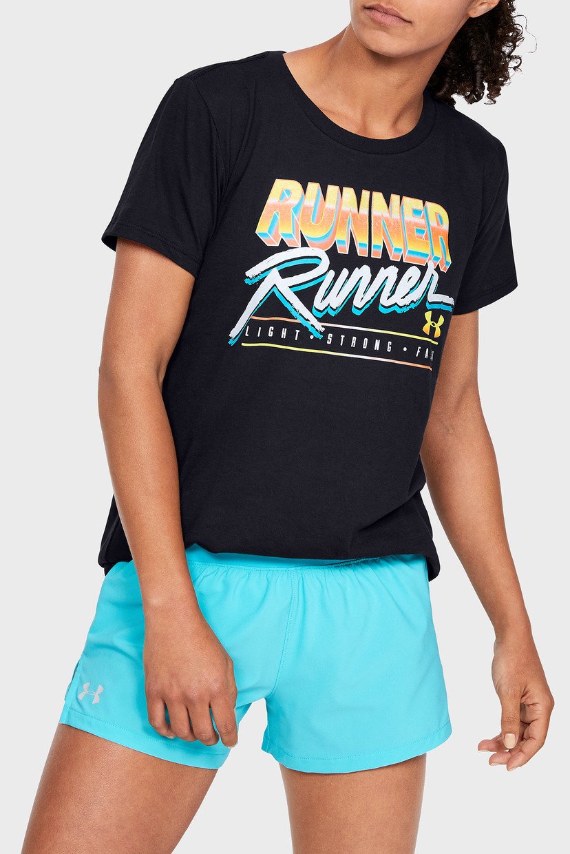 

Женская черная футболка UA W Runner Runner Short Sleeve Under Armour  1350765-001, Женская черная футболка UA W Runner Runner Short Sleeve Under Armour S 1350765-001