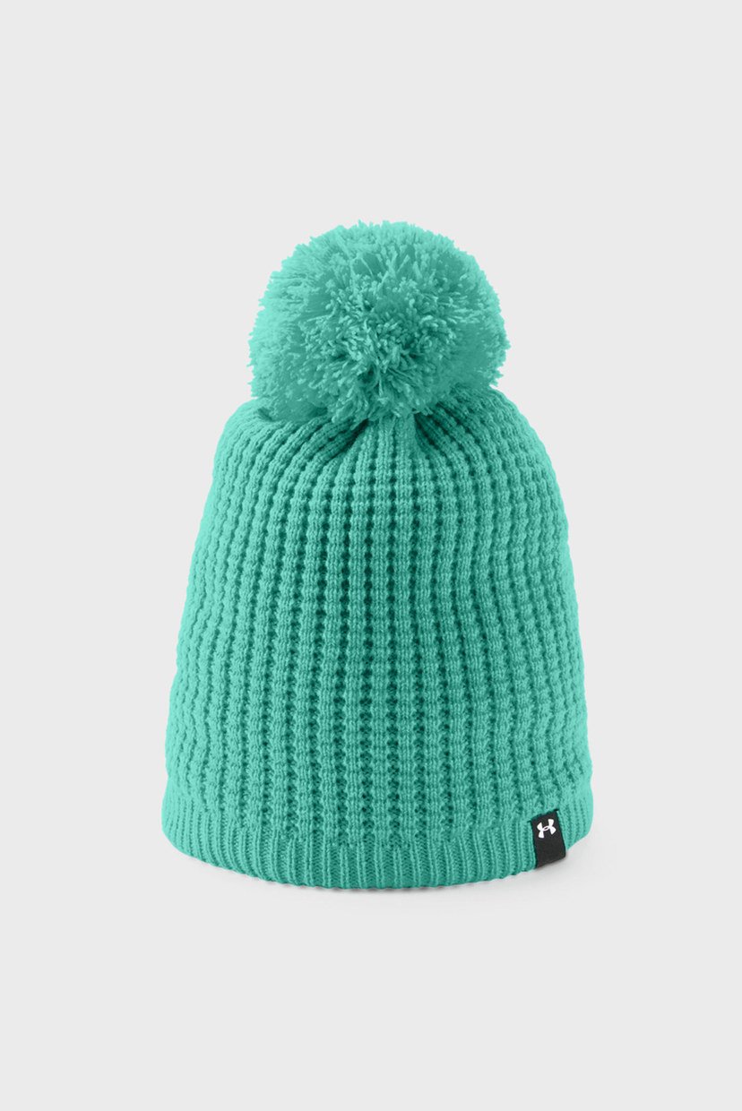 

Женская зеленая шапка Favorite Waffle Pom Beanie Under Armour OSFA 1299901-349