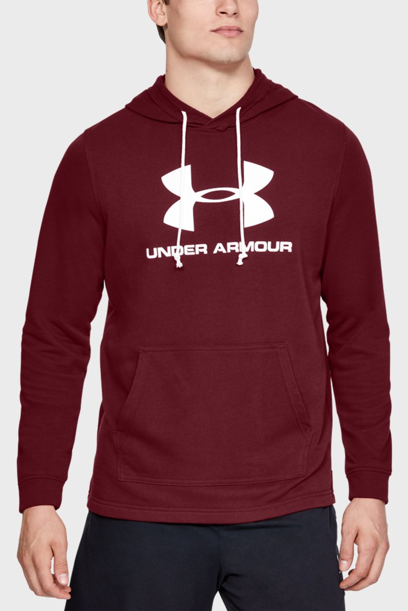 

Мужское бордовое худи SPORTSTYLE TERRY LOGO HOODIE Under Armour L 1348520-615
