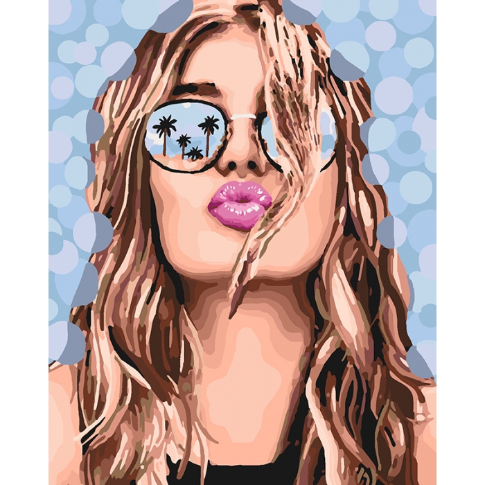 

Набір для розпису по номерах. Люди "Поцілунок літа" 40*50см КНО4564