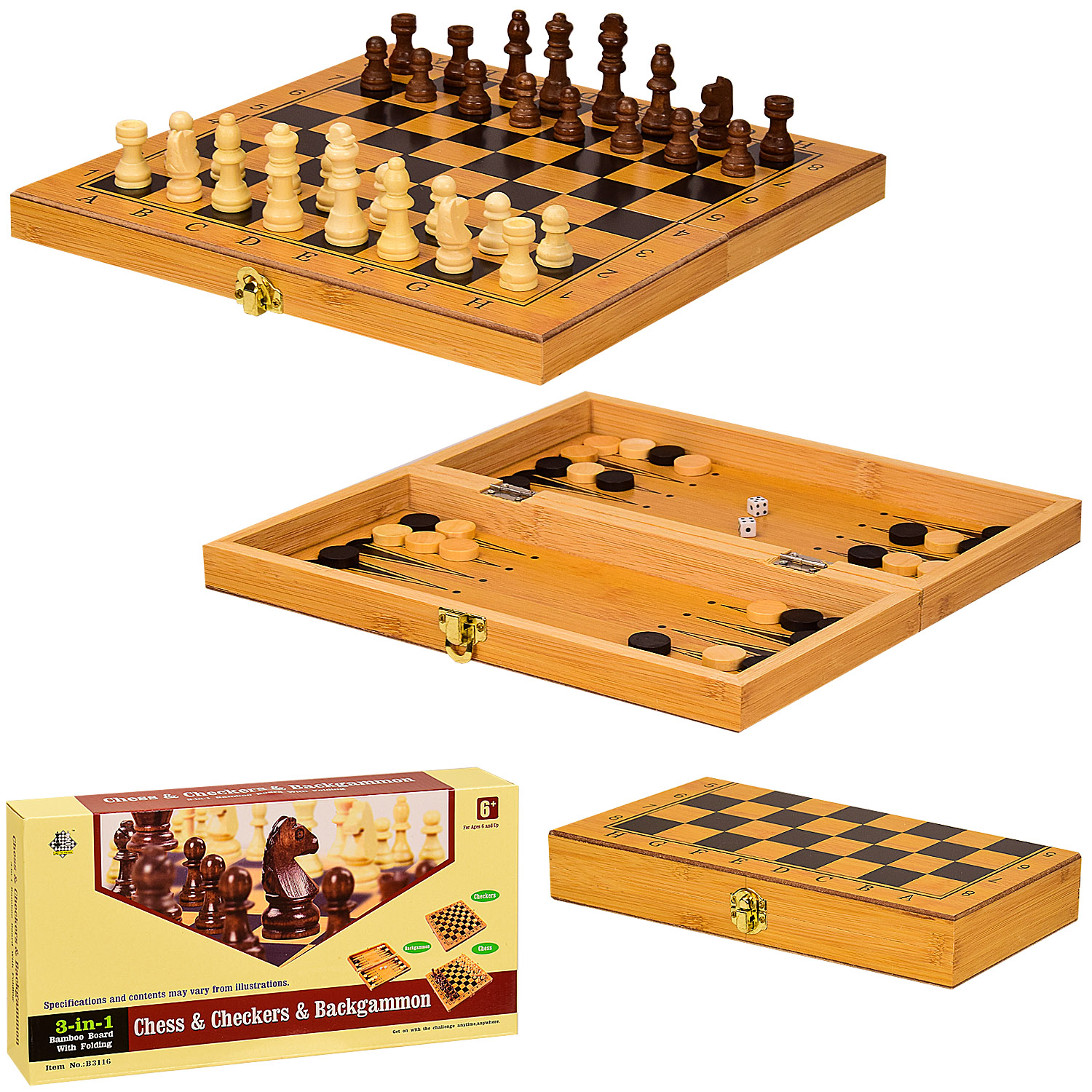 

Настольная игра "Шахматы" 3в1, кор. 30.5*5.5*15.5 см, B3116
