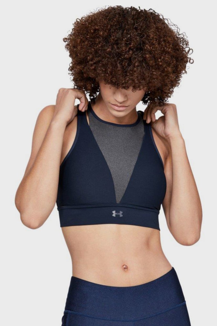 

Женский синий топ UA VANISH Mid High Neck Metallic Under Armour XS 1321825-408