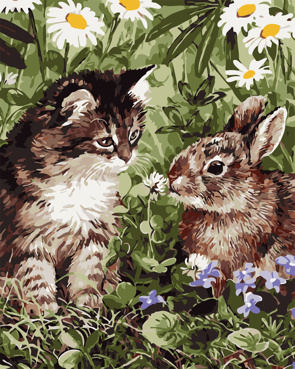 

Картина по номерам "Кот и кролик" 40*50см (AS0741)