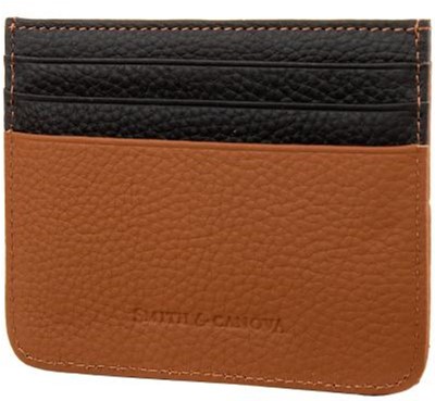 

Мужской картхолдер кожаный Smith & Canova FUL90014-black-tan Коричневый с черным