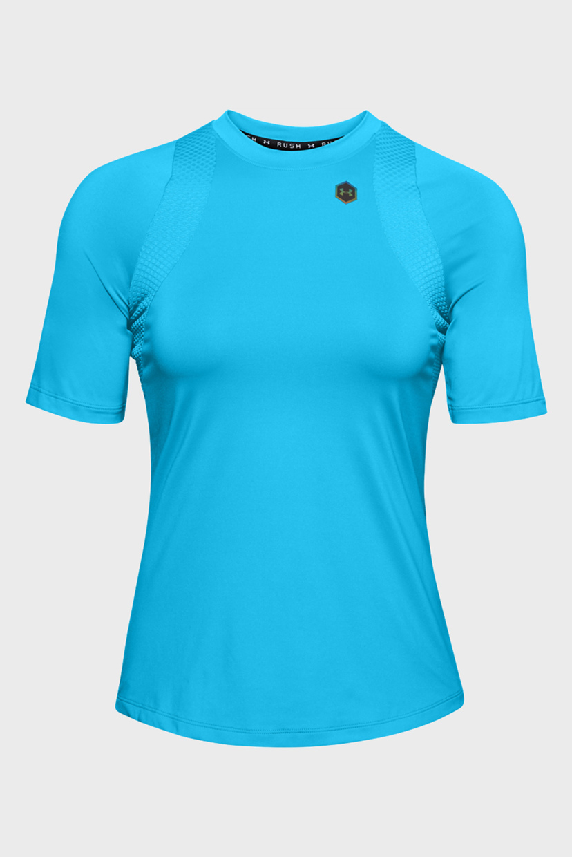 

Женская голубая футболка UA Rush SS Under Armour  1355583-417, Женская голубая футболка UA Rush SS Under Armour L 1355583-417