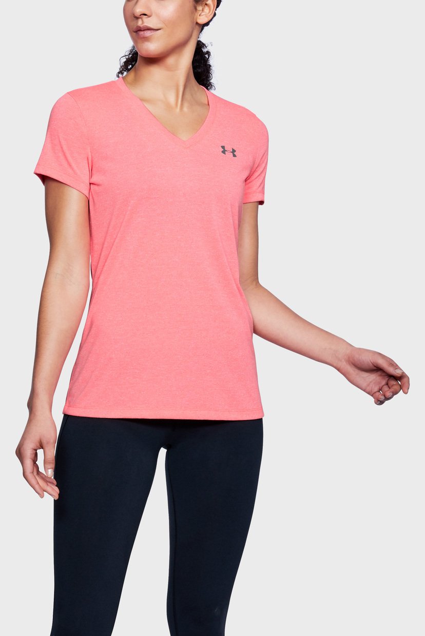 

Женская розовая футболка Threadborne Train SSV Twist Under Armour L 1289650-819