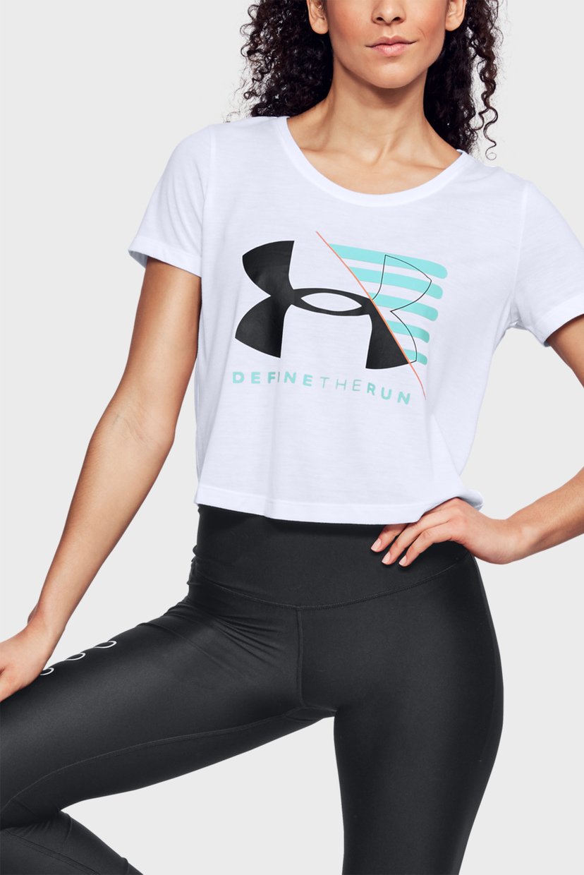

Женская белая футболка Run Vanguard Boxy Tee Under Armour  1316371-100, Женская белая футболка Run Vanguard Boxy Tee Under Armour XL 1316371-100