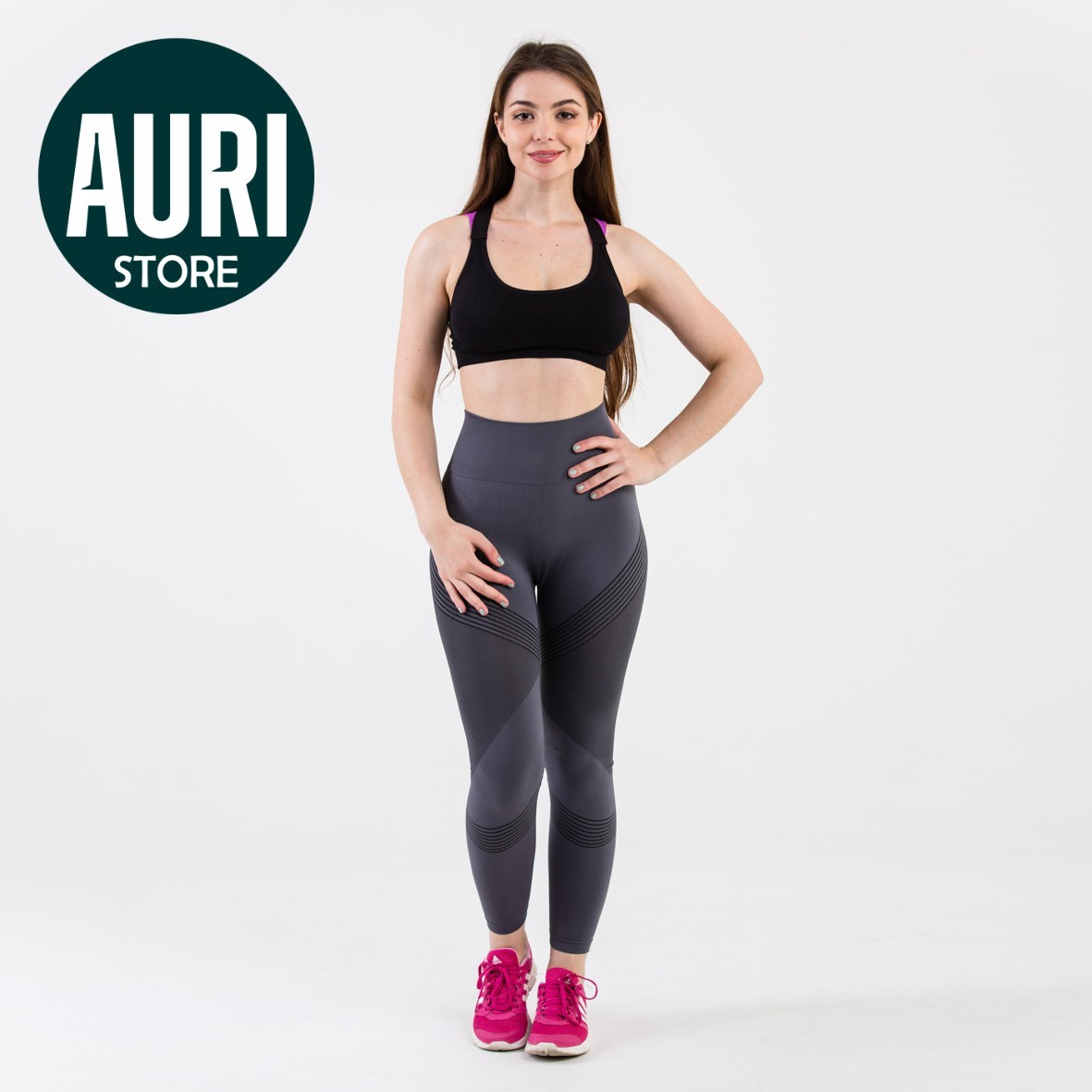 

Спортивные леггинсы LogiFit Grey Fit Серые, Спортивные леггинсы LogiFit Grey Fit Серые L