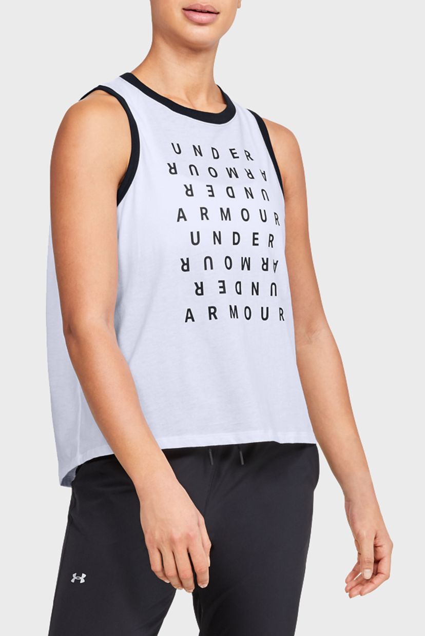 

Женская белая майка UA WM Graphic Live SL Under Armour  1355710-100, Женская белая майка UA WM Graphic Live SL Under Armour S 1355710-100