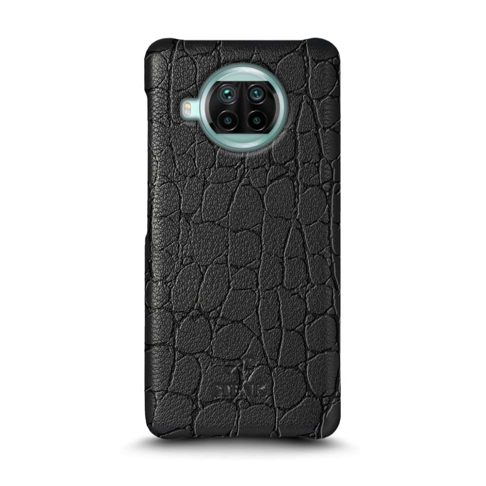 

Кожаная накладка Stenk Reptile Cover для Xiaomi Mi 10T Lite Чёрная