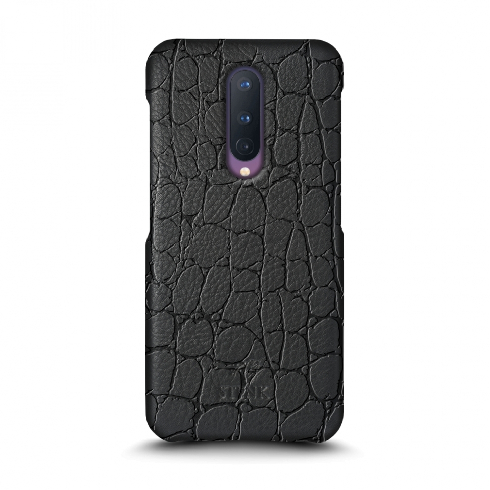 

Кожаная накладка Stenk Reptile Cover для OnePlus 8 Чёрная