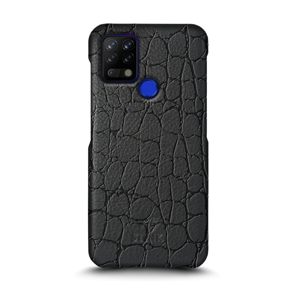 

Кожаная накладка Stenk Reptile Cover для TECNO Pova (LD7) Чёрная