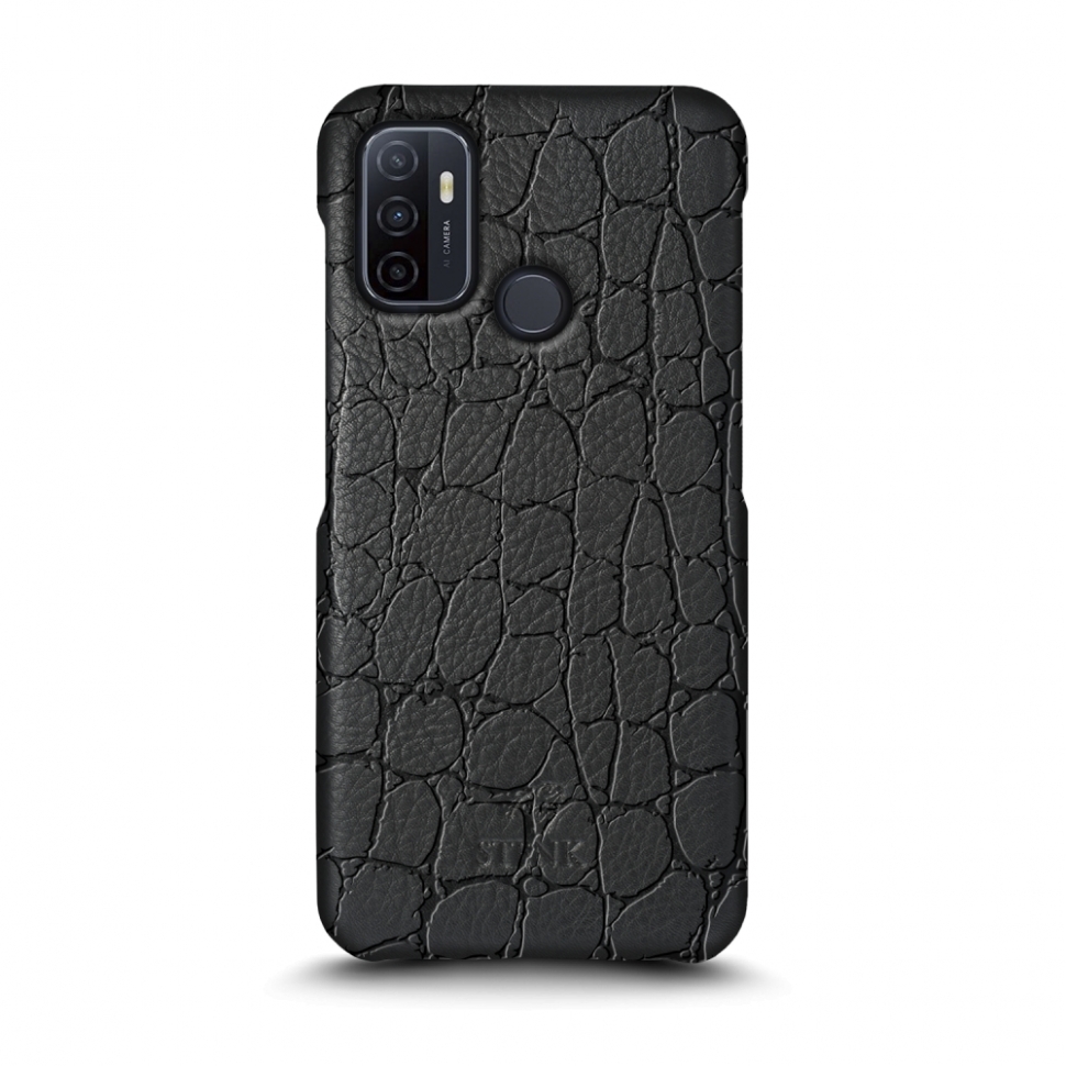 

Кожаная накладка Stenk Reptile Cover для OPPO A53 Чёрная