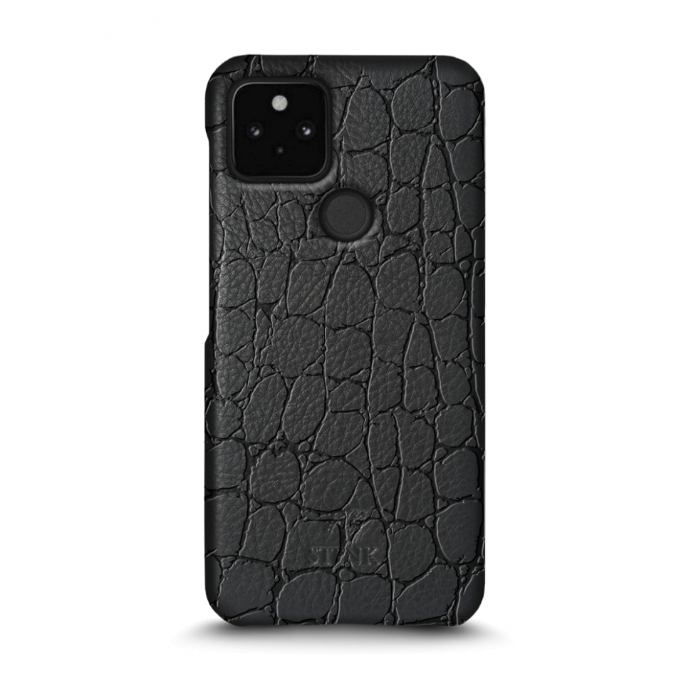 

Кожаная накладка Stenk Reptile Cover для Google Pixel 5 Чёрная
