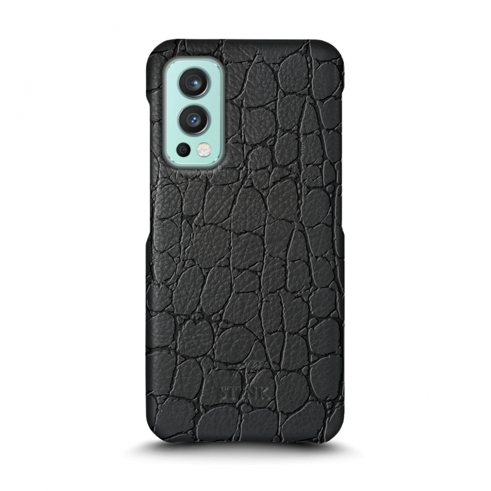 

Кожаная накладка Stenk Reptile Cover для OnePlus Nord 2 5G Чёрная