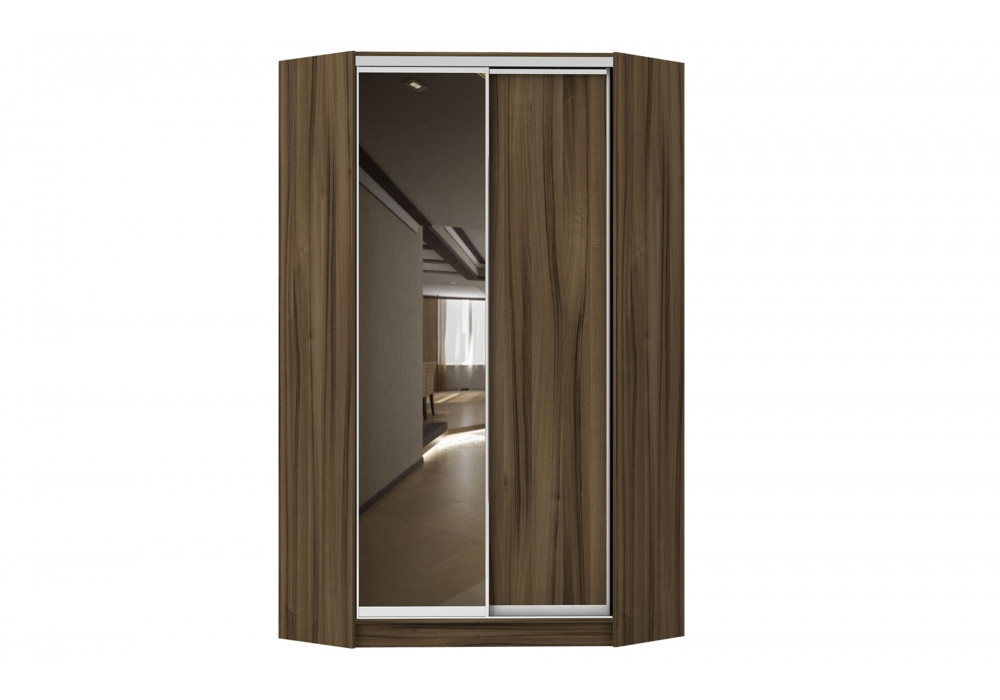 

Шкаф-купе угловой Luxe ДСП/Зеркало цвет Орех тьеполо 135 x 220 x 60