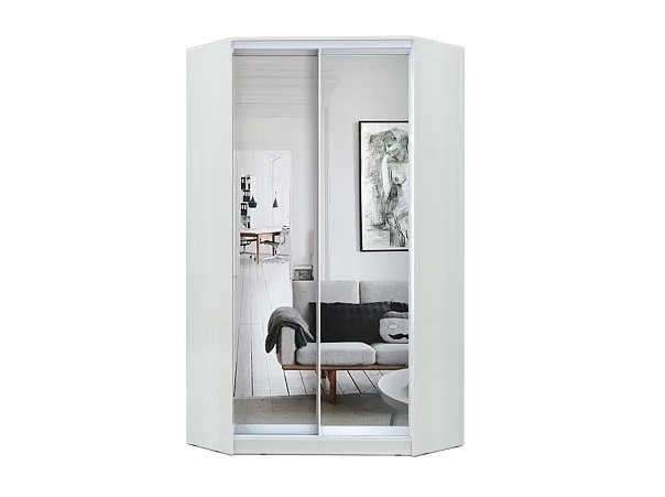 

Шкаф-купе угловой Luxe Зеркало/Зеркало цвет Аляска 135 x 210 x 60