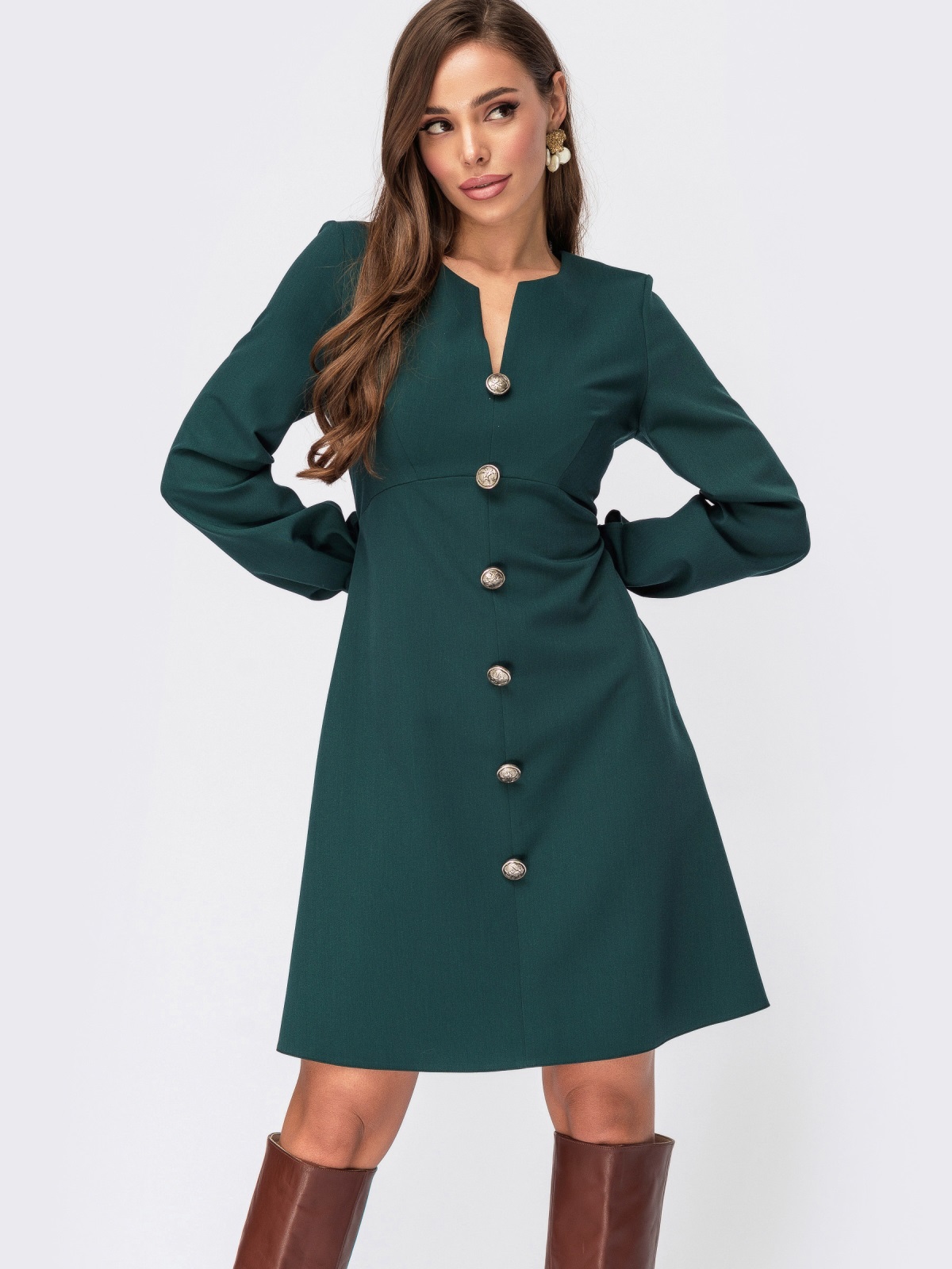 

Платье Dressa 55530  Бутылочное, Платье Dressa 55530 44 Бутылочное