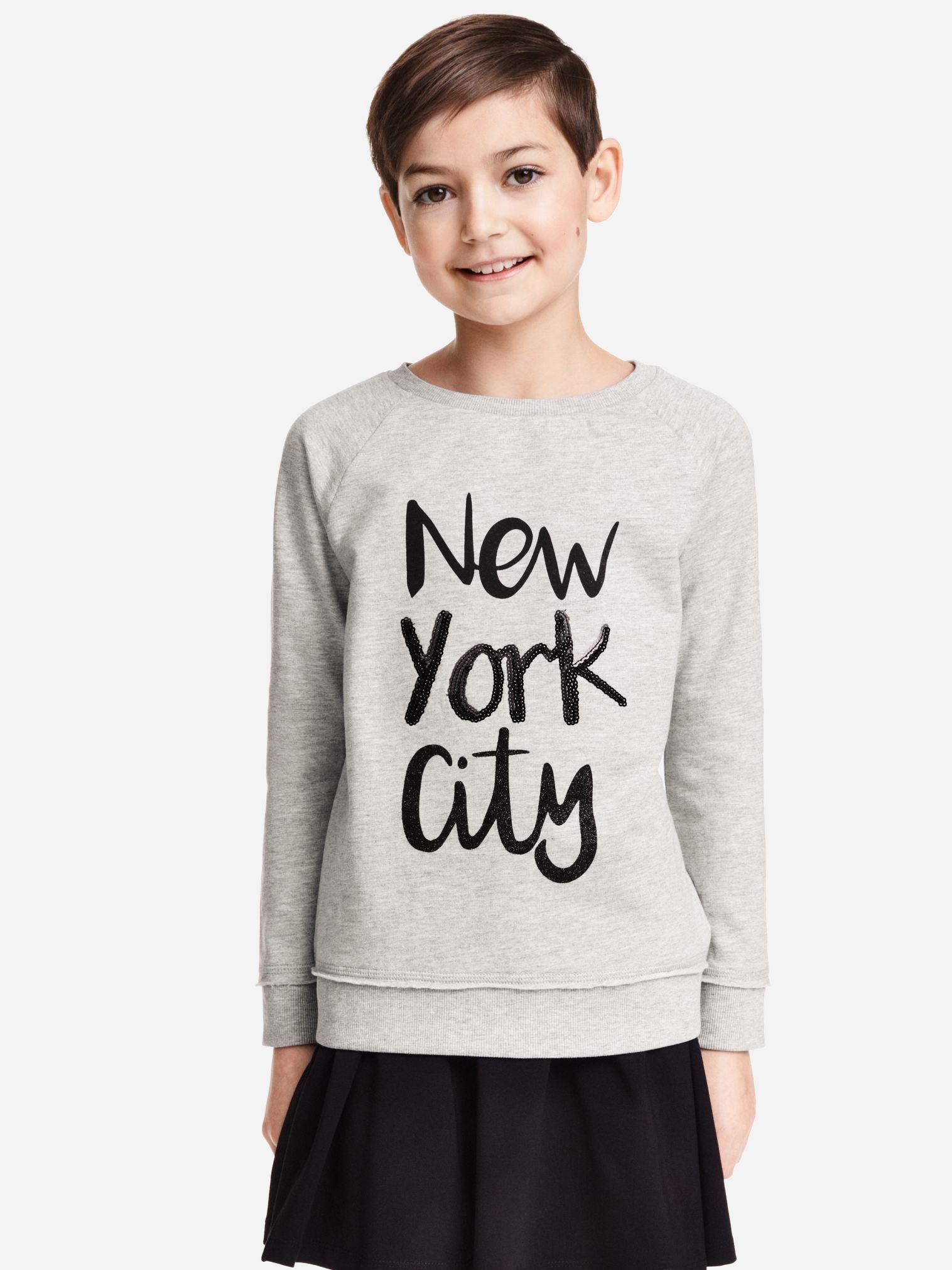 

Свитшот H&M 0339130-3 170 см Серый меланж (СА2000001451243)