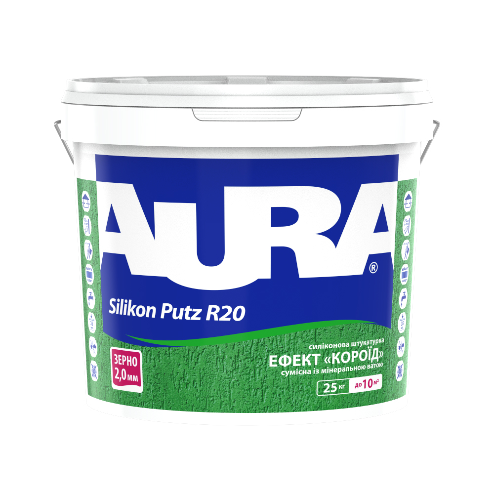 

Декоративная штукатурка короед AURA Dekor Silikon Putz R20 25 кг