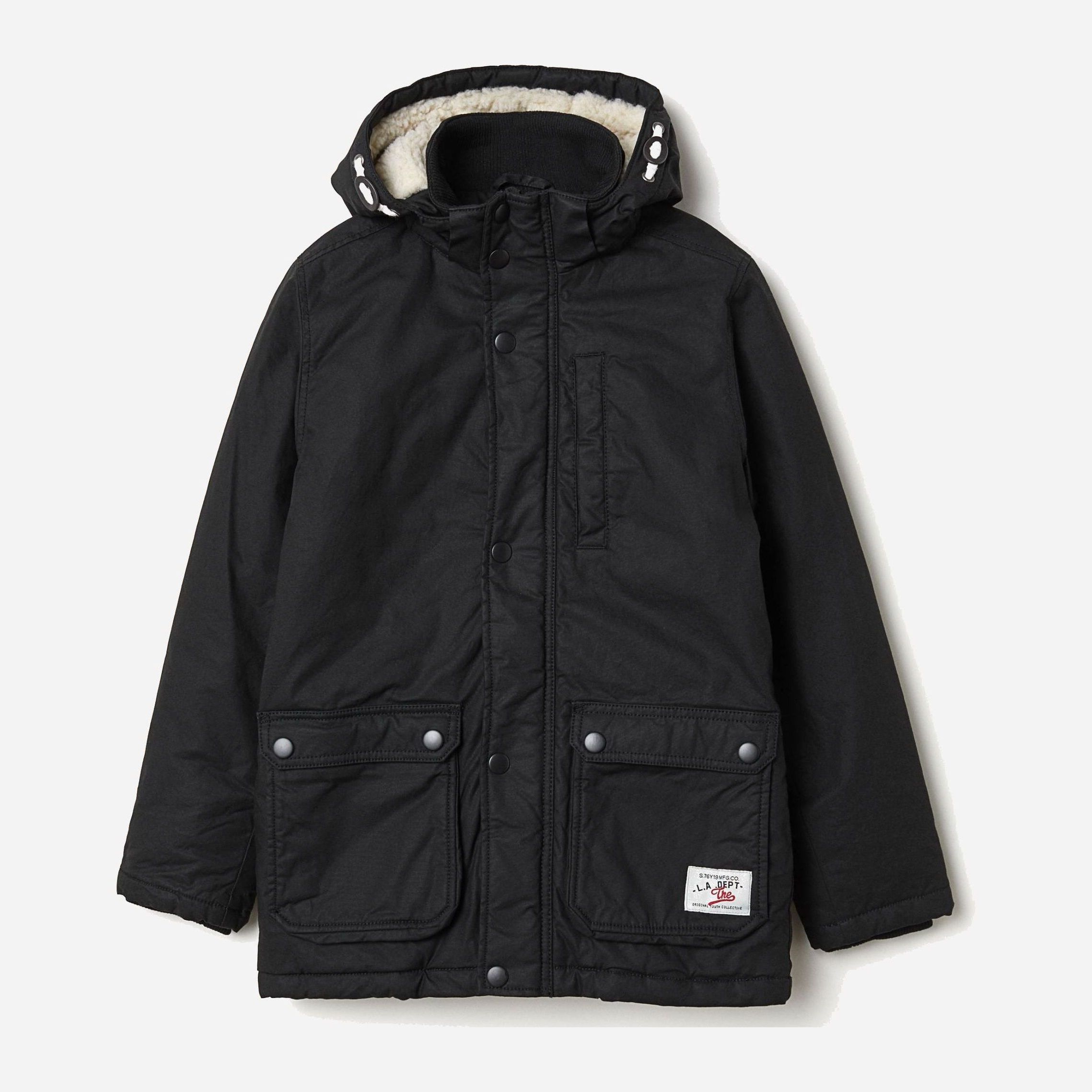 

Демисезонная куртка-парка H&M 07-0625969-001 164 см Черная (СА2000001414699)
