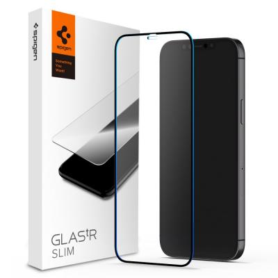 

Стекло защитное Spigen для iPhone 12 / 12 Pro FC Black HD