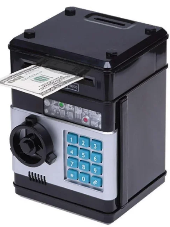 

Копилка-сейф с кодовым замком NUMBER BANK Черная (N2728912)