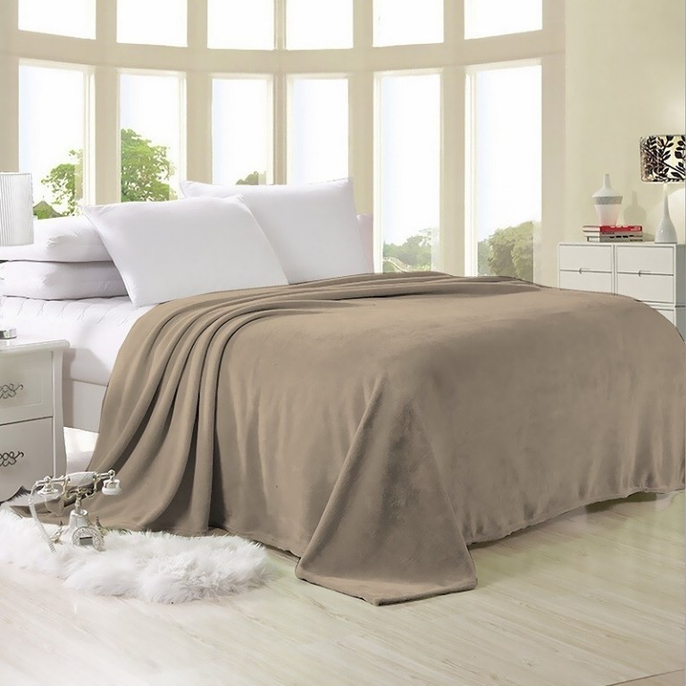 

Плед-покрывало велсофт CottonTwill 150х215 см Бежевый (СТП51-2)