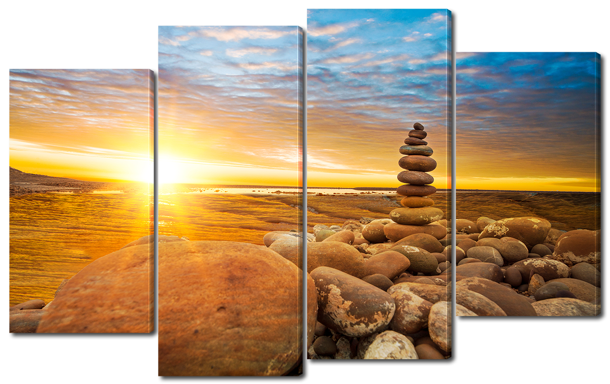 

Модульная картина Interno Эко кожа Башня из камней 114х69см (A2498М)