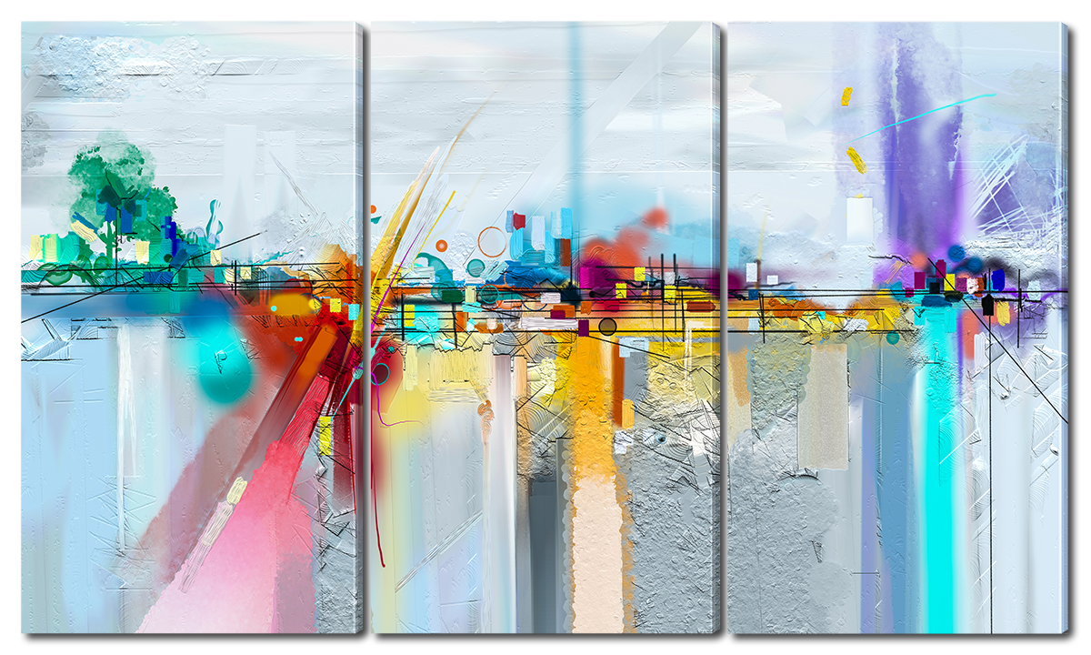 

Модульная картина Interno Холст Абстрактная живопись, пейзаж 124х70см