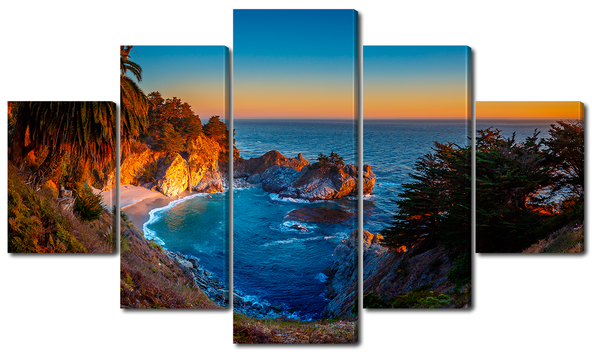 

Модульная картина Interno Холст Закат над заливом 142х80см