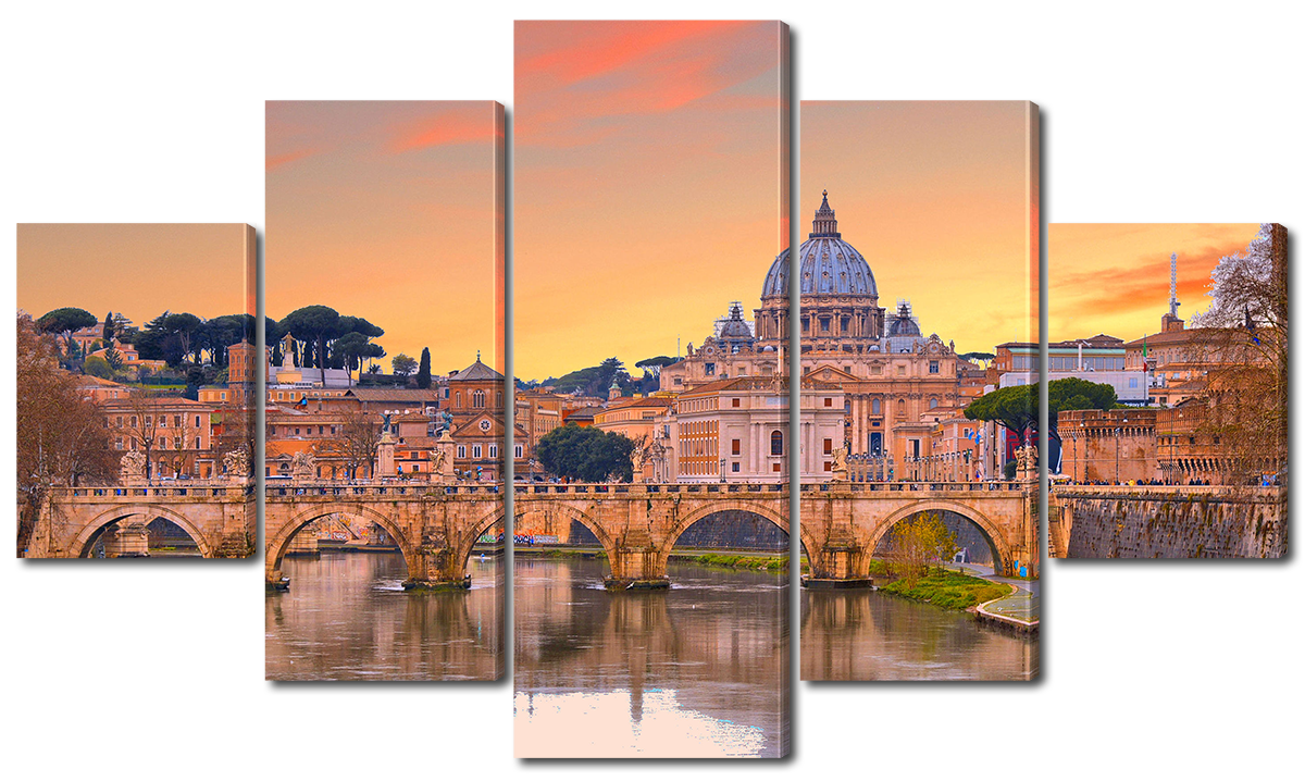 

Модульная картина Interno Эко кожа Собор Базилика Святого Петра 123х69см