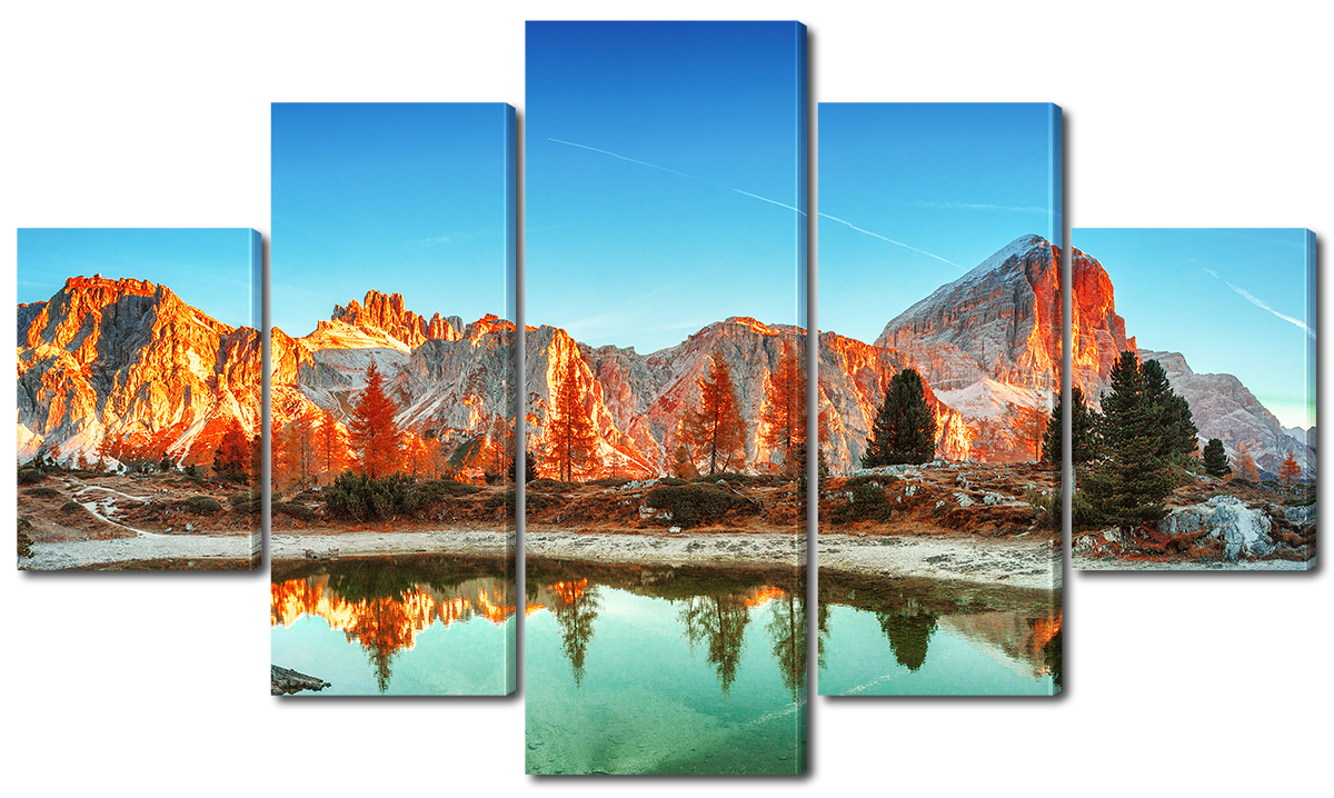 

Модульная картина Interno Эко кожа Доломитовые Альпы Италии 108х60см