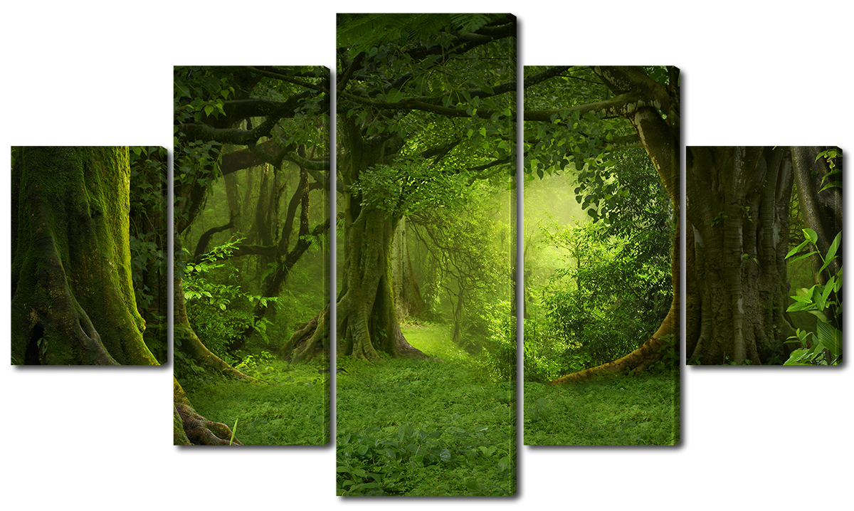 

Модульная картина Interno Эко кожа Густой лес 142х80см