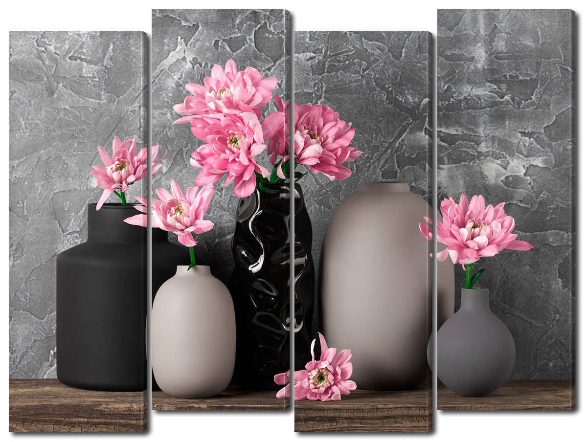 

Модульная картина Interno Холст Цветы и лофт 94х69см