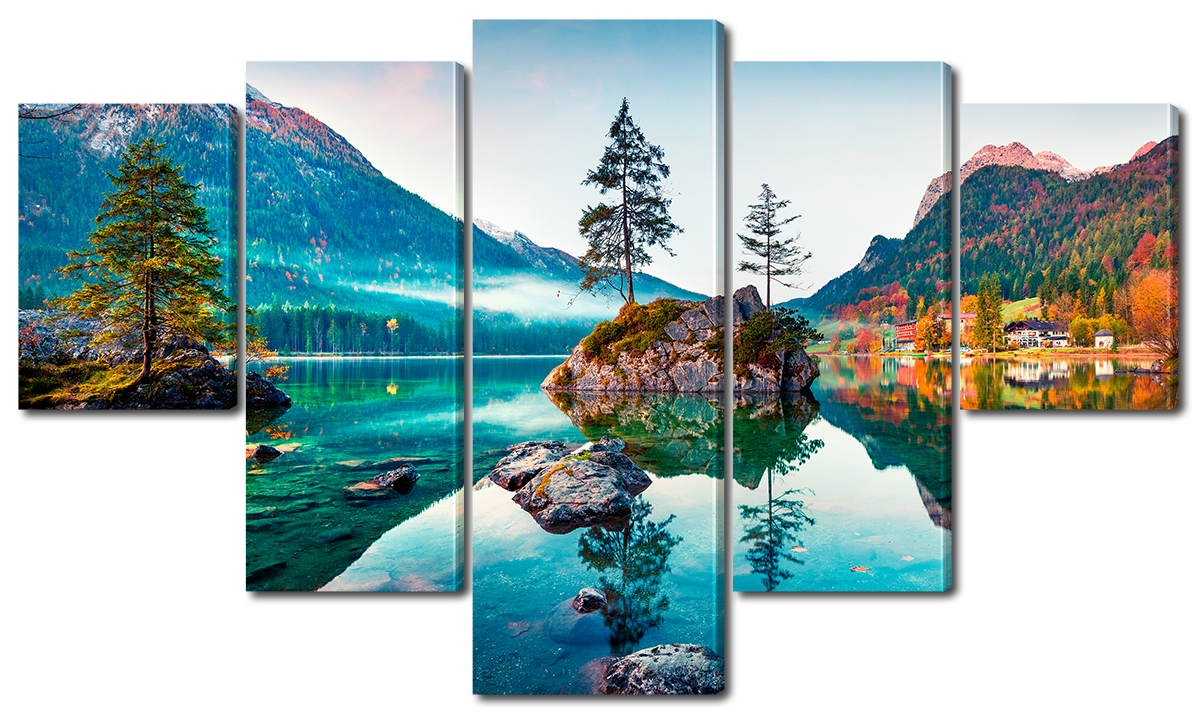 

Модульная картина Interno Холст Осеннее озеро в горах 108х60см