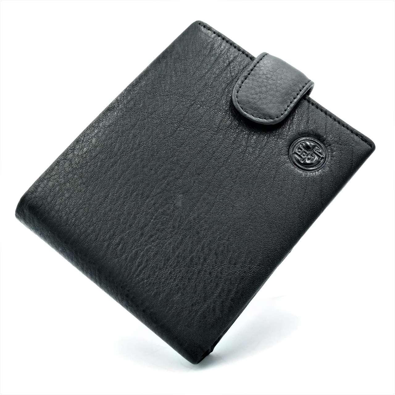 

Мужской кожаный кошелёк H.T.Leather чёрного цвета 10 х 12 х 2,5 см