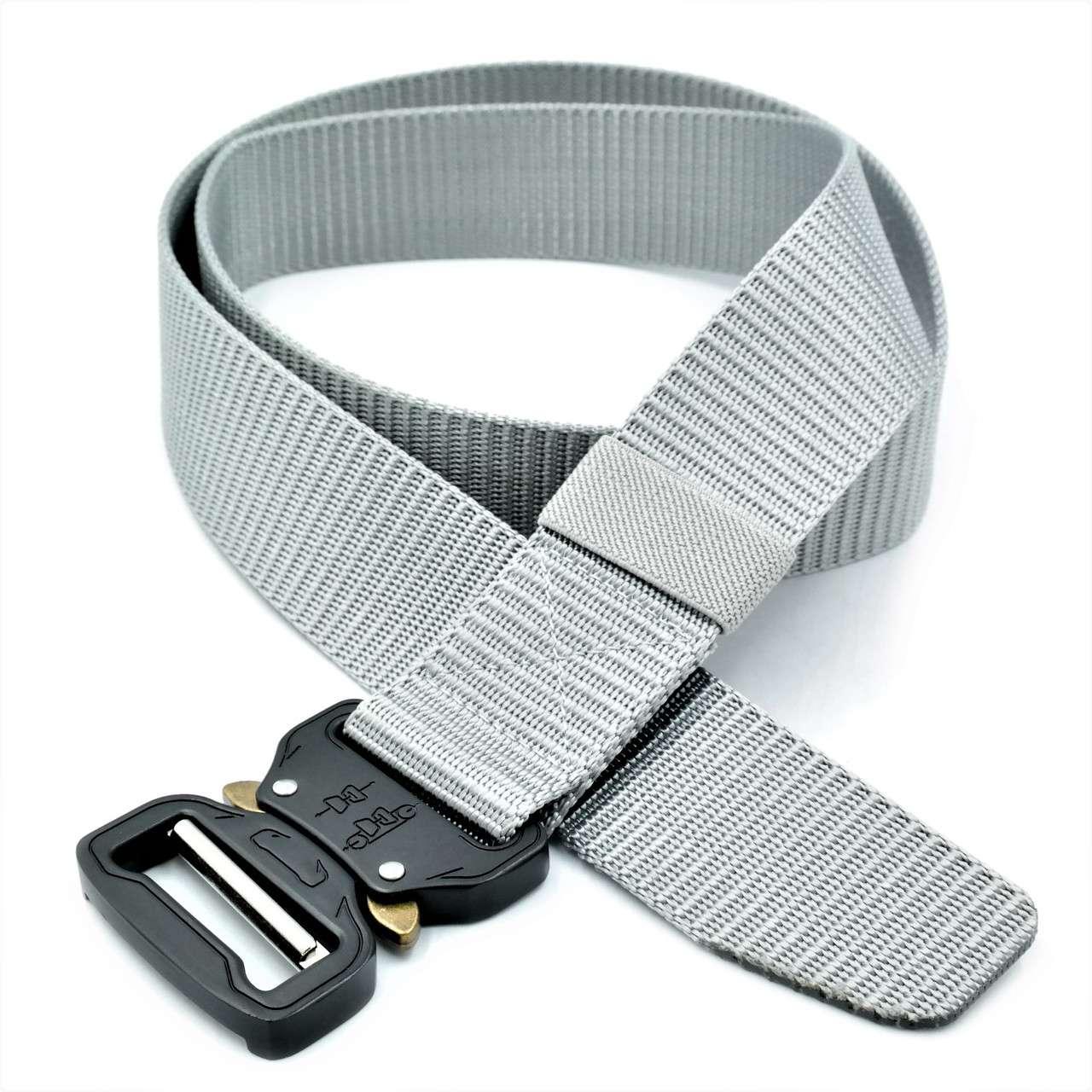 

Тактический ремень тканевый Weatro пояс серый 120-125 см