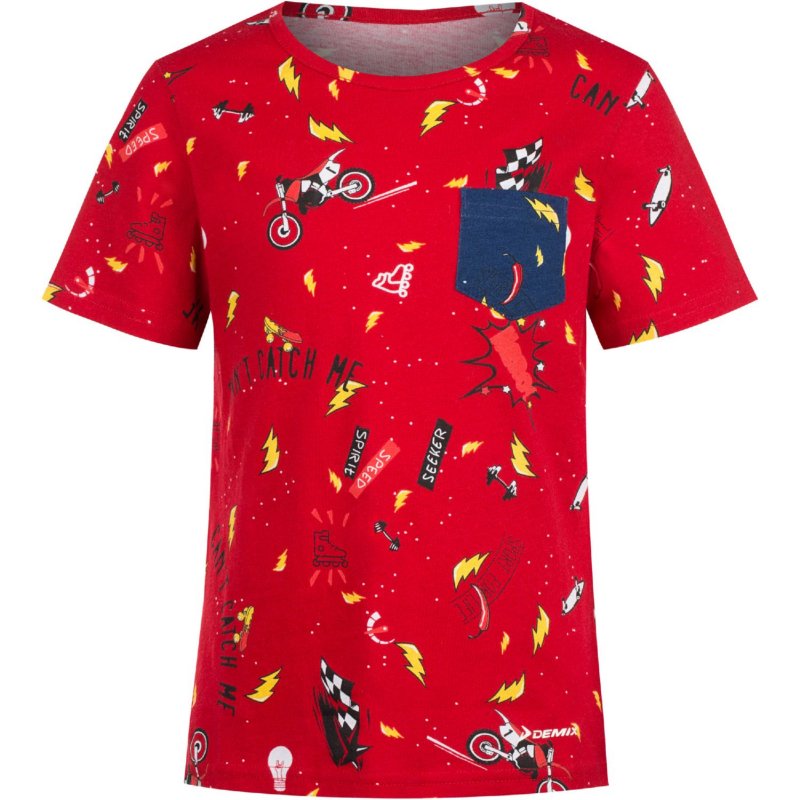 

Футболка для хлопчиків Demix 102387-H1 116/122, червоний