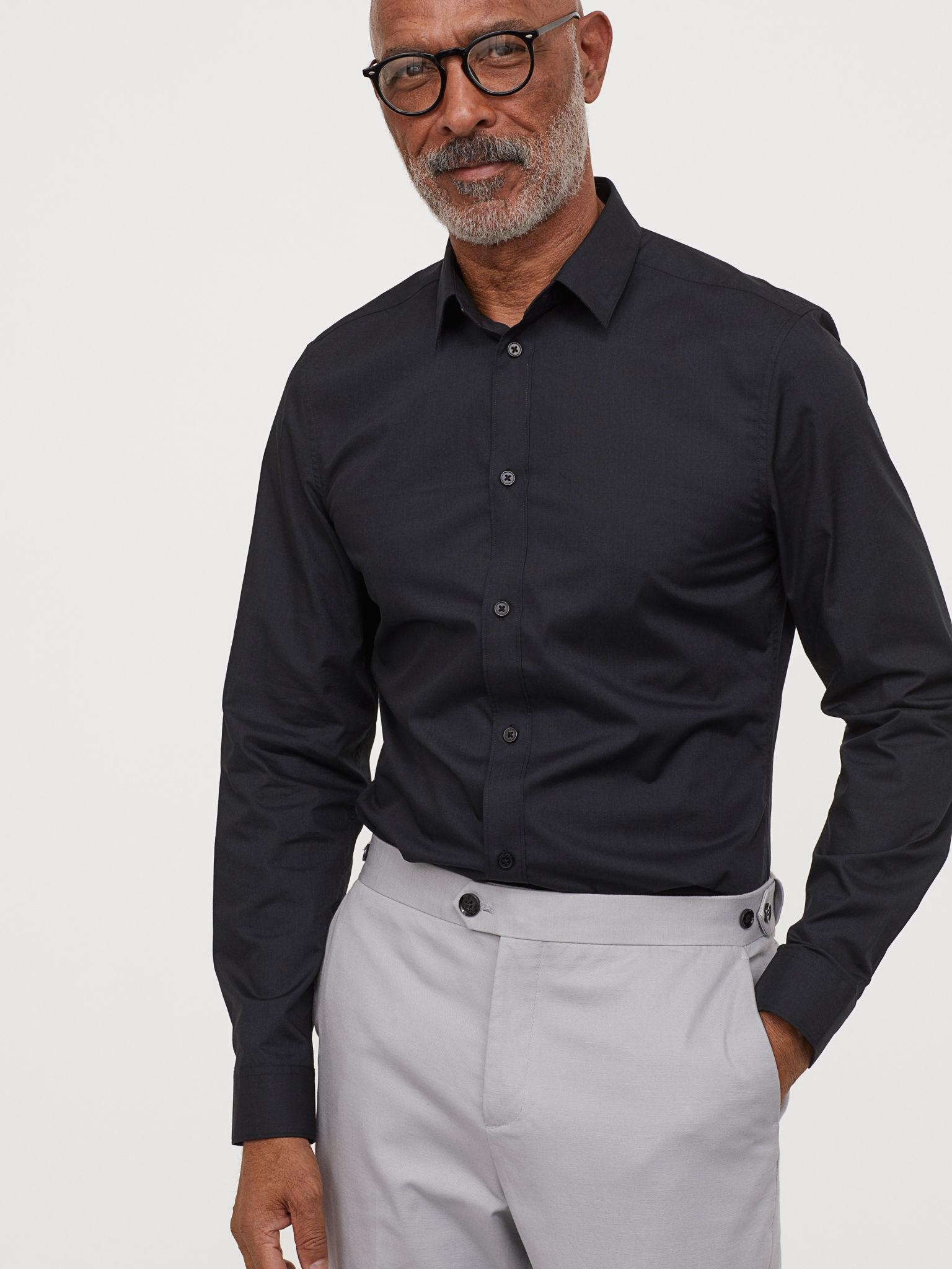 

Рубашка H&M 112-7817580 L Черная