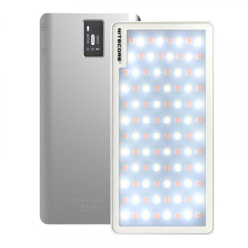 

2в1 - Свет накамерный + Power Bank Nitecore SCL10 (96xLED, 800 люмен, 3 реж., регулировка яркости,USB)