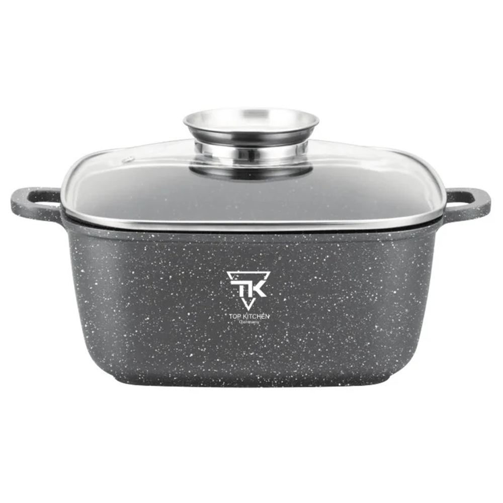 

Кастрюля квадратная с мраморным покрытием Top Kitchen TК00056 (6,8 л) Серый