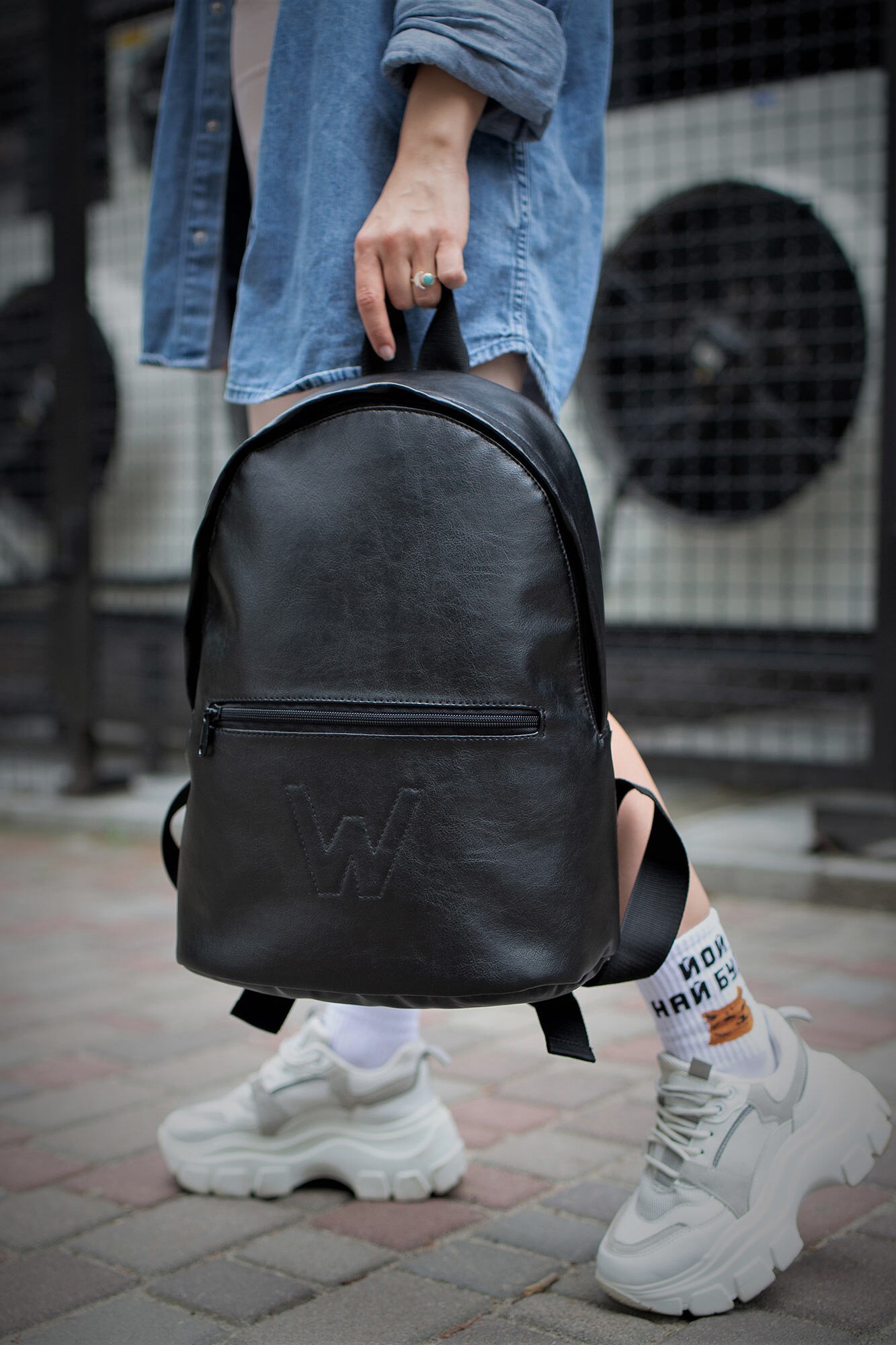 

Шкіряний Рюкзак Without Blade Woman Black