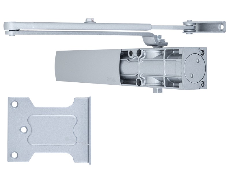 

Дверной доводчик RYOBI D-1200P(U) BC UNIV серебро универсальная тяга EN 2/3/4 80кг 1100мм